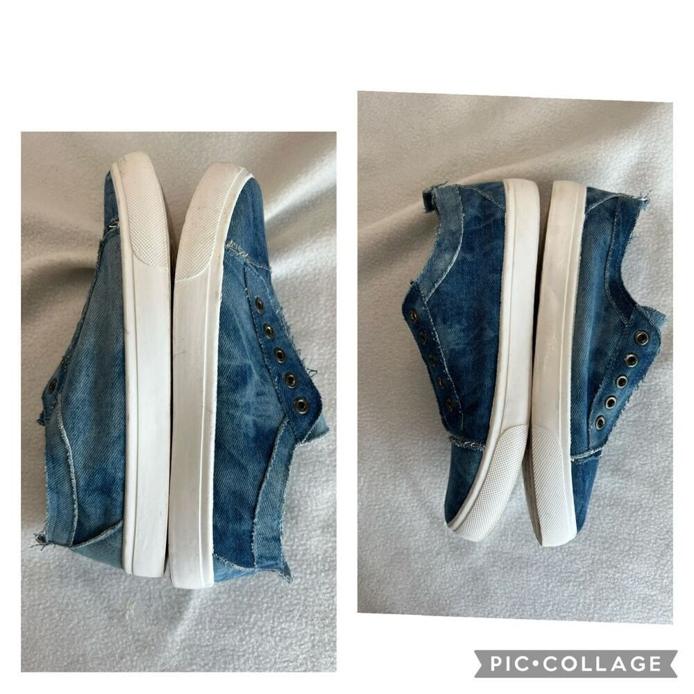 Bamboo Denim Slip on Athletic Shoes